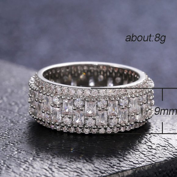 *NEW*925 Silver Luxury Diamond Ring - Picture 2 of 7